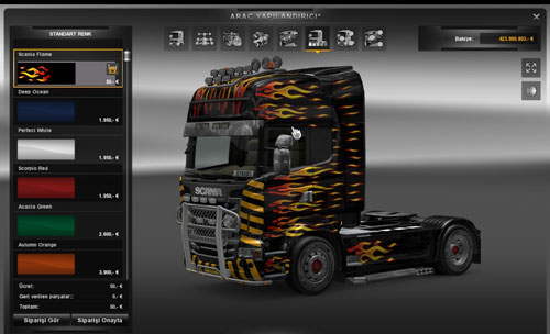 Scania-flame-skini